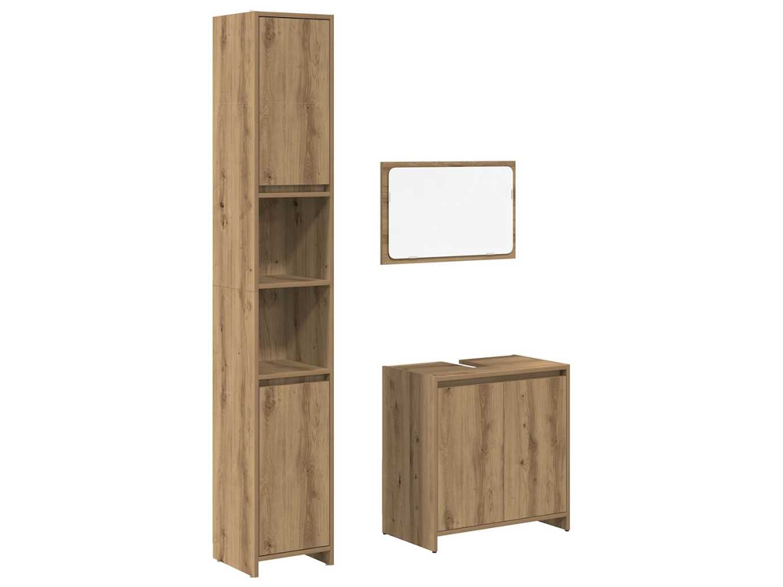 Bathroom Furniture Set, Bathroom Furniture Sets Vidaxl Marrom Madeira Processada (n/a)