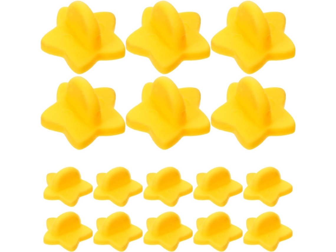 Alfinetes de plástico e segurança para lembrancinhas de formatura, 100 unidades, amarelos, duráveis e fáceis de transportar.