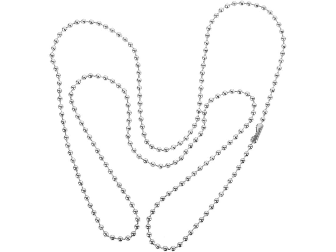 Corrente De Aço Inoxidável Villcase De 68,5 Cm (27 Polegadas), E, Para Crachás De Identificação Militar, Projetos Diy E