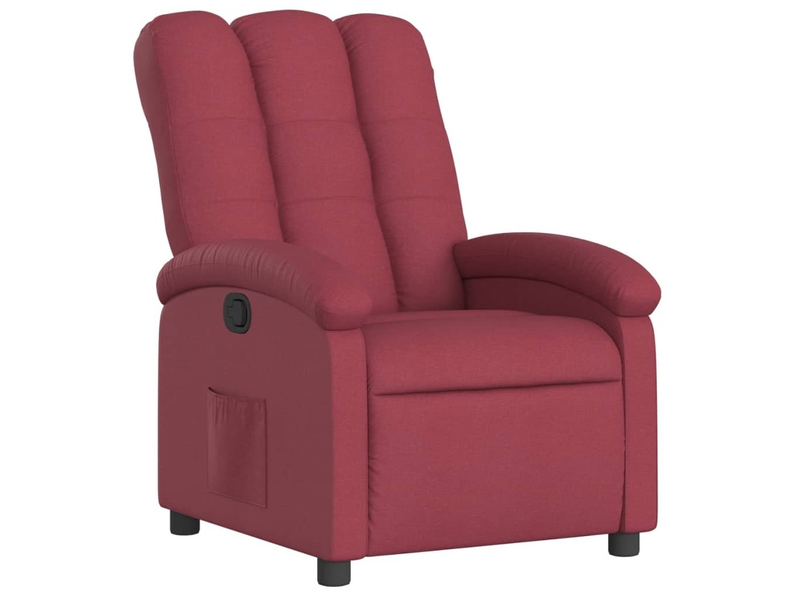 Recliner Chair, Recliner Chairs Vidaxl Vermelho Tecido