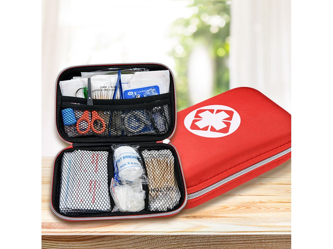 Kit de Primeiros Socorros 184 Peças com Mala de Armazenagem