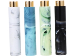 Mini Perfume Spray De Viagem Recarregável De 10ml Com Estampa De Mármore, Pacote Com 4 Frascos Compactos
