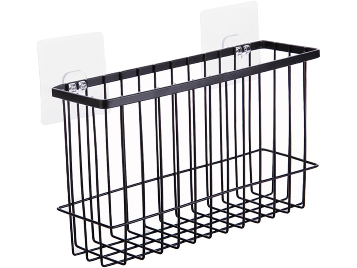 Cesto De Parede Para Armazenamento, Em Ferro Preto, Ideal Para Banheiro E Quarto