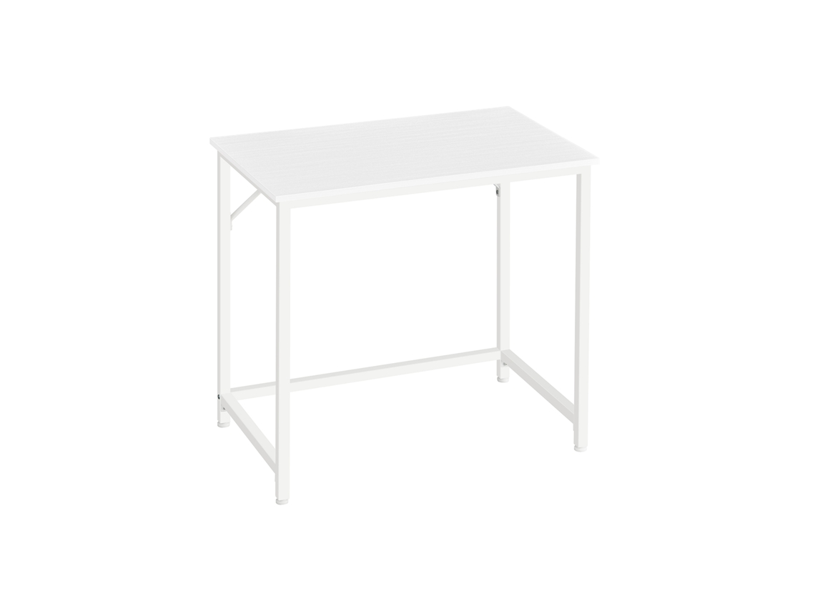 Escritorio De Ordenador Compacto De Acero 80x50x76 Cm - Blanco