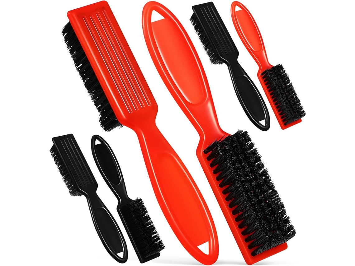 Conjunto De 6 Escovas Nylon Stobaza Para Aparador Cabelo E Barba, Cabo Confortável, Ferramentas De Limpeza Para Uso