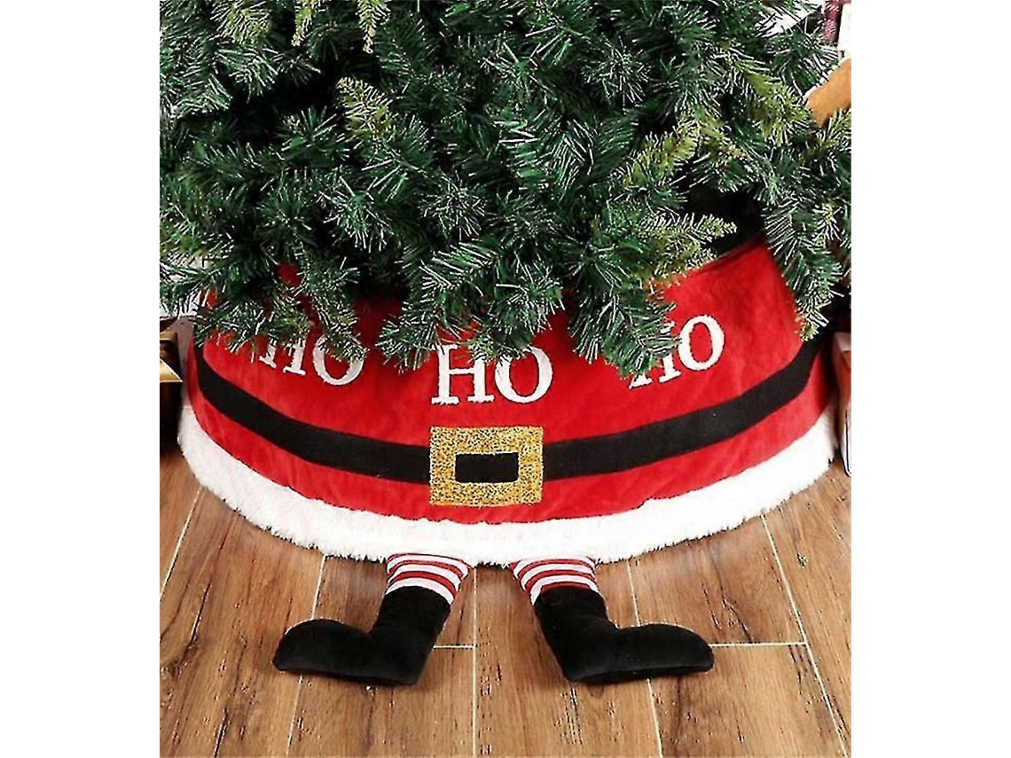 Saia De Árvore De Natal Com Pés De Pai