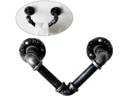 Suporte De Toalhas Parede Em Ferro Fundido Estilo Retrô Industrial Preto Para Banheiro