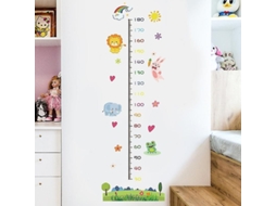 Calcomanía De Medida De Altura Infantil Para Habitaciones Decoración Niños Crecimiento Pvc Autoadhesivo Removible 10 Animais