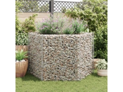 Vidaxl Canteiro Elevado/cesto Gabião Hexagonal 160x140x100 Cm