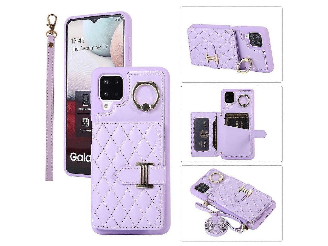 Capa Para Celular Com Suporte Horizontal Para Cartões E Argolas, Com Cordão Duplo, Compatível Com Samsung Galaxy S23+ 5g.