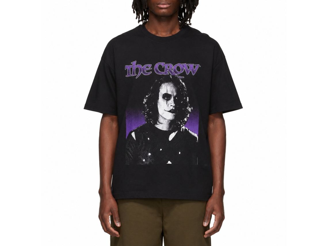 Rockinstone The Crow Movie Logo And Draven Black Adult T-shirt Size:l