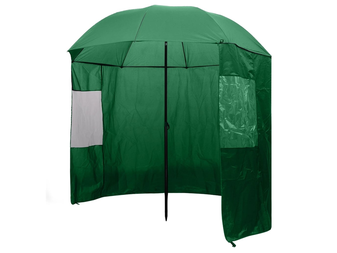Vidaxl Guarda-chuva Pesca, Verde, 240x210 Cm