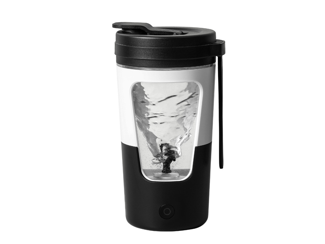 1 Unidade(preta) Caneca Para Mexer Café Recarregável Via Usb