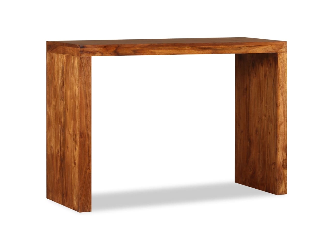 Vidaxl Mesa Consola Madeira Maciça C/ Acabamento A Mel 110x40x76 Cm