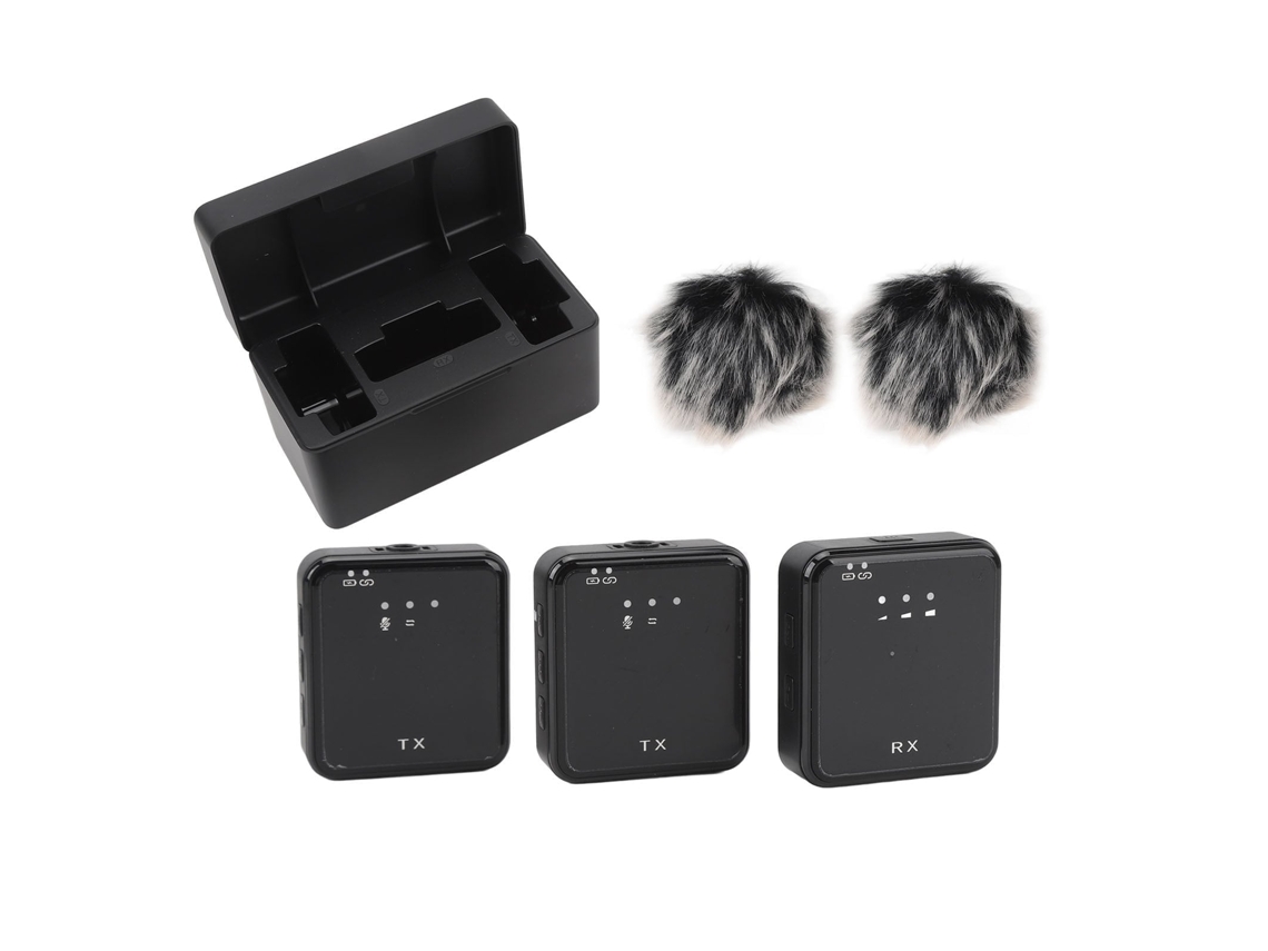 2026 micrófono Lavalier Inalámbrico Compacto com Cancelamento de Ruído para Streaming e Smartphone