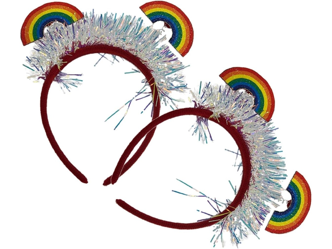 Faixas de cabelo coloridas para demonstrar seu orgulho, pacote com 2 unidades, faixas de cabelo de feltro.