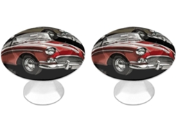 Conjunto De 2 Puxadores Aço Inoxidável Para Armários Cozinha, Personalizados Com Design De Carros Clássicos, Estilo