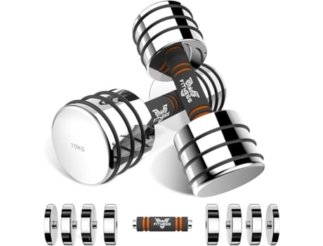 Halteres Ajustáveis 2 X 10kg Dskeuzeew Feito De Aço Halteres De Fitness Para Casa