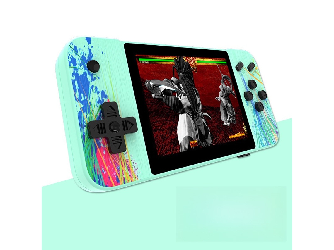 Consola Portátil HEXINYIGJLY Retro 800 Jogos, 3.5" ecrã, recarregável, verde
