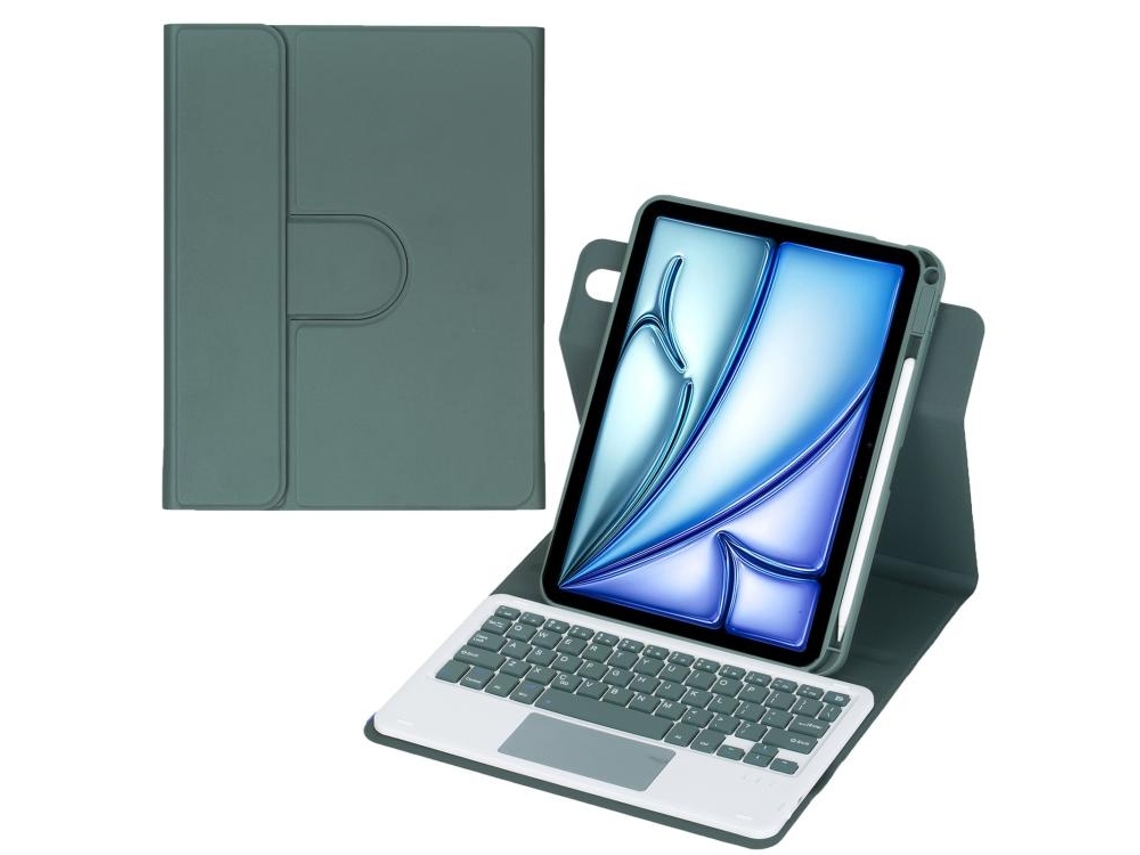 Capa De Couro Com Teclado Bluetooth Touchpad E Rotação 360°para Ipad Pro 11 2022 Layout Pt