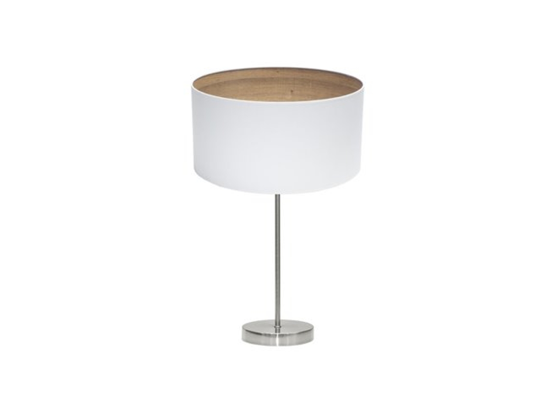 Candeeiro de Mesa Tatiana 1Xe27 Níquel/Madeira Luz Branca 63X30X30 Cm FABRILAMP