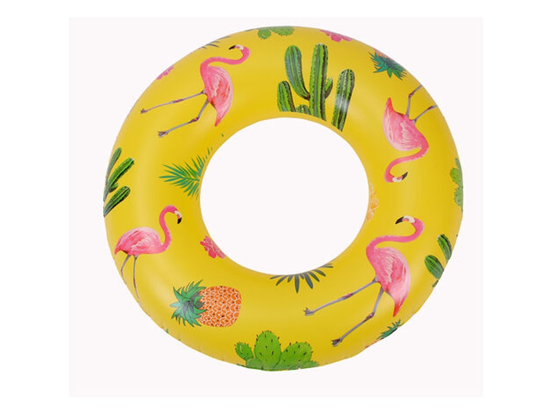 Boia Inflável Em Formato De Flamingo Para Piscina, Ideal O Verão, Perfeita Festas Na Praia E Adultos Crianças - Amarela -aquaforge