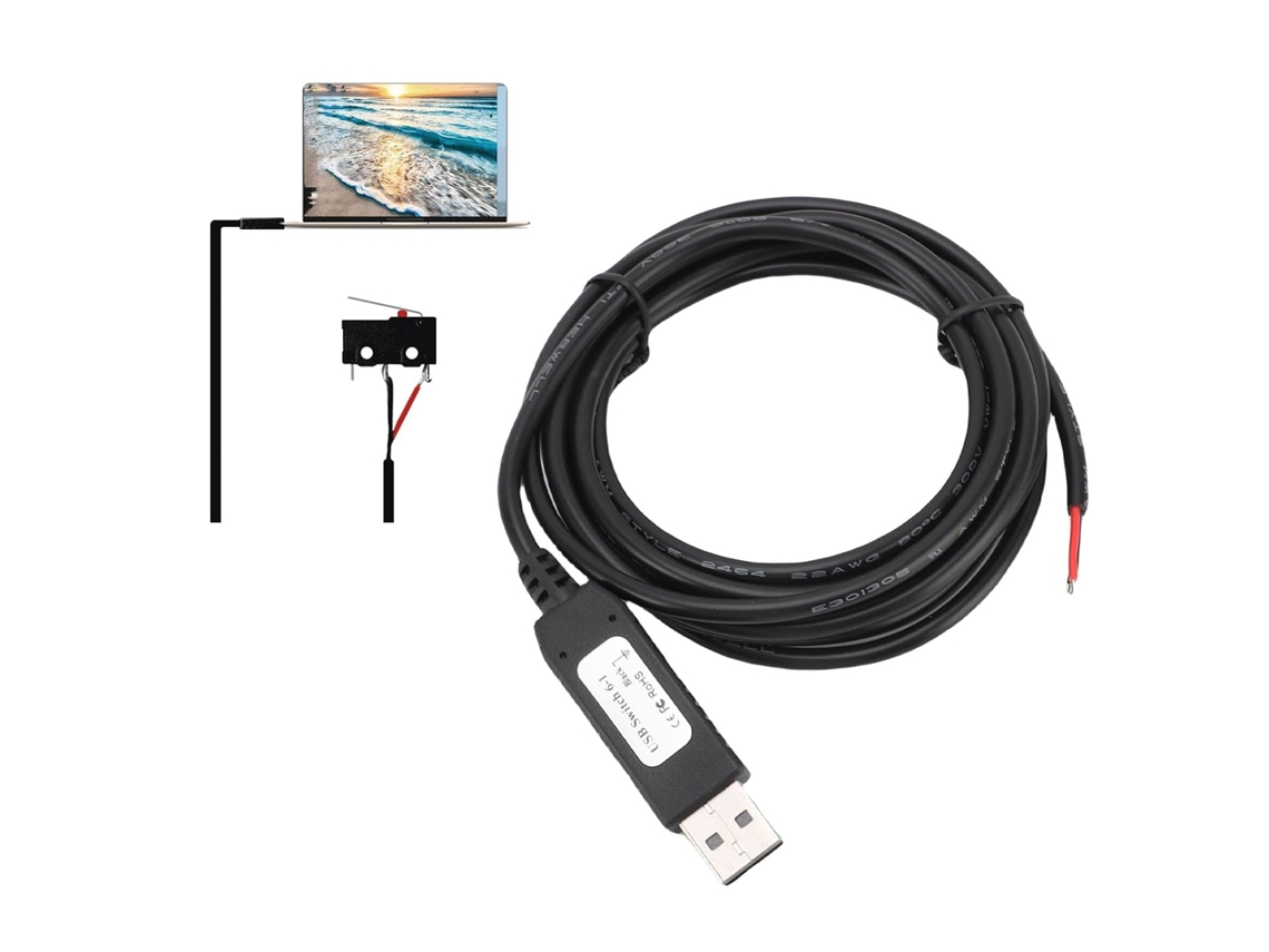 Cabo Usb Com Teclas De Atalho Personalizáveis, Ideal Para Teclado E Mouse