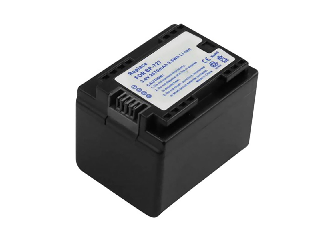 Bateria Li-ion 2670mah Para Camcorder Compatível Canon Bp-727 3.6v