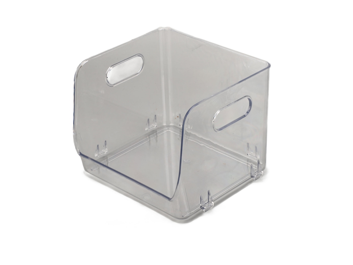 Porta Documentos Oficina Transparente Apilable Impermeable com Asas Caja de Armazenamento Pet Pequena Branca Transparente