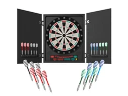Alvo de Dardos Eletrônico com Pontuação Automática. 12 Dardos e 6 Exibições. 51x6,5x57cm. Preto Ge