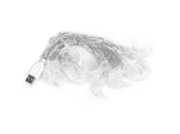 Luzes de corda Led com pingente de lua de plástico para Natal e férias USB branco quente S/MARCA