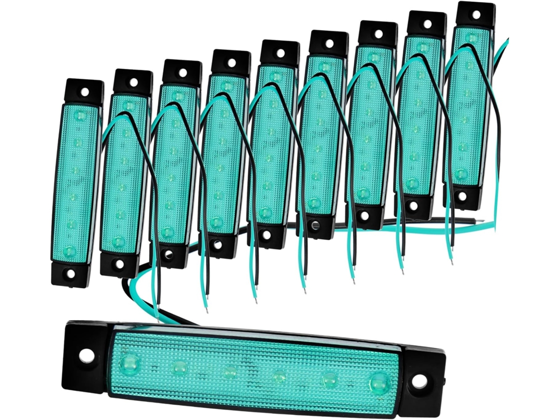 Conjunto De 10 Barras Luz Led Verdes Para Caminhões E Reboques,luzes Sinalização Lateral,