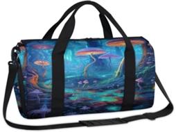 Bolsa MARCA em formato de cogumelo mágico 45x21x23cm tecido poliéster