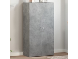 Vidaxl Arquivador 60x32x115 Cm Derivados De Madeira Cinzento Cimento