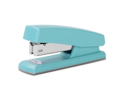 Grapadora de Papel Ergonómica Multifuncional de Tamaño Médio para Escritório e Escola, Capacidade para 20 Folhas, Azul Claro