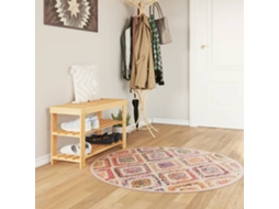 Vidaxl Tapete Lavável Ø 120 Cm Multicor