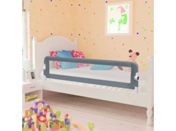 Vidaxl Barra De Segurança P/ Cama Infantil 120x42cm Poliéster Cinzento