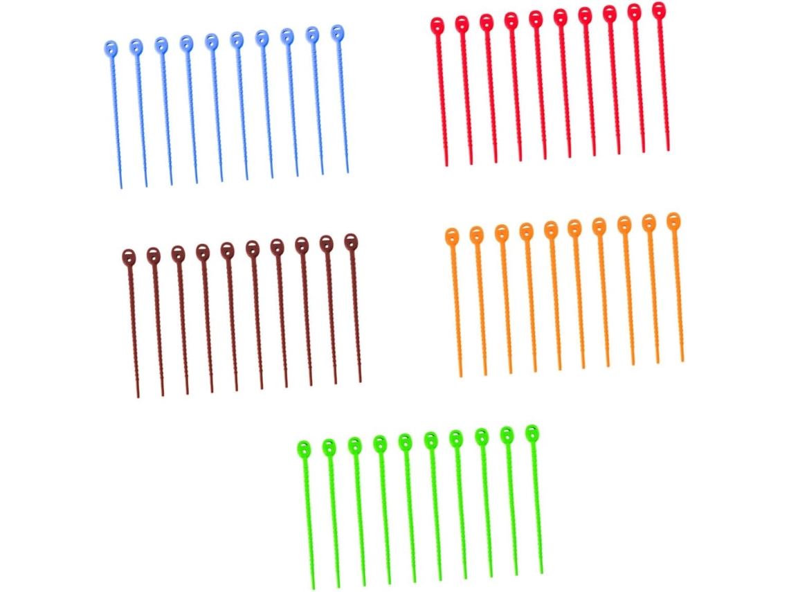 50 Unidades De Prendedores De Alimentos De Silicone Coloridos E Reutilizáveis