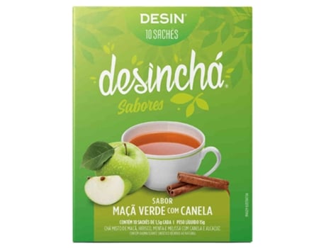 Sachês de Chá Desinchá Maçã Verde e Canela