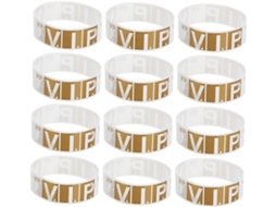 Pulseiras 600-Impermeáveis Para Festivais Com Barra Dourada