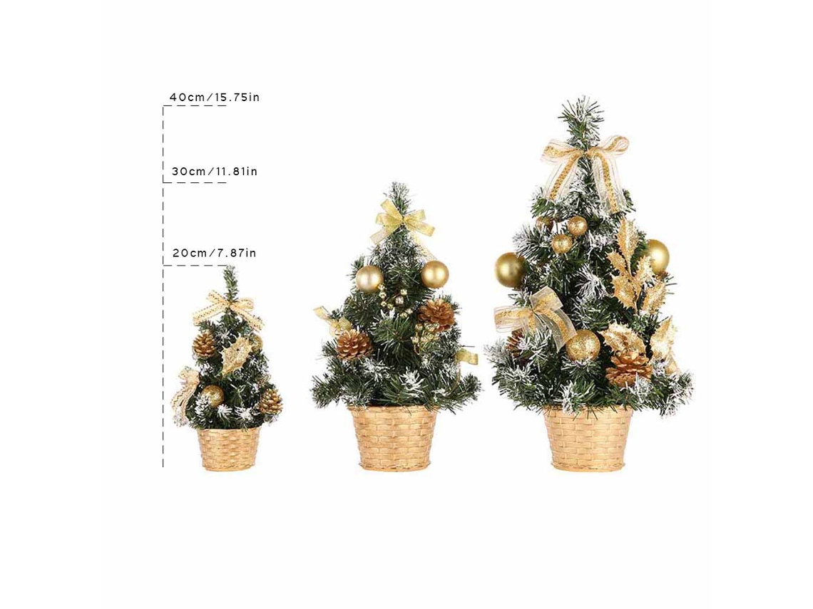 Mini Árvore De Natal Artificial (dourada, 30cm, Liquidação) Eoocoo