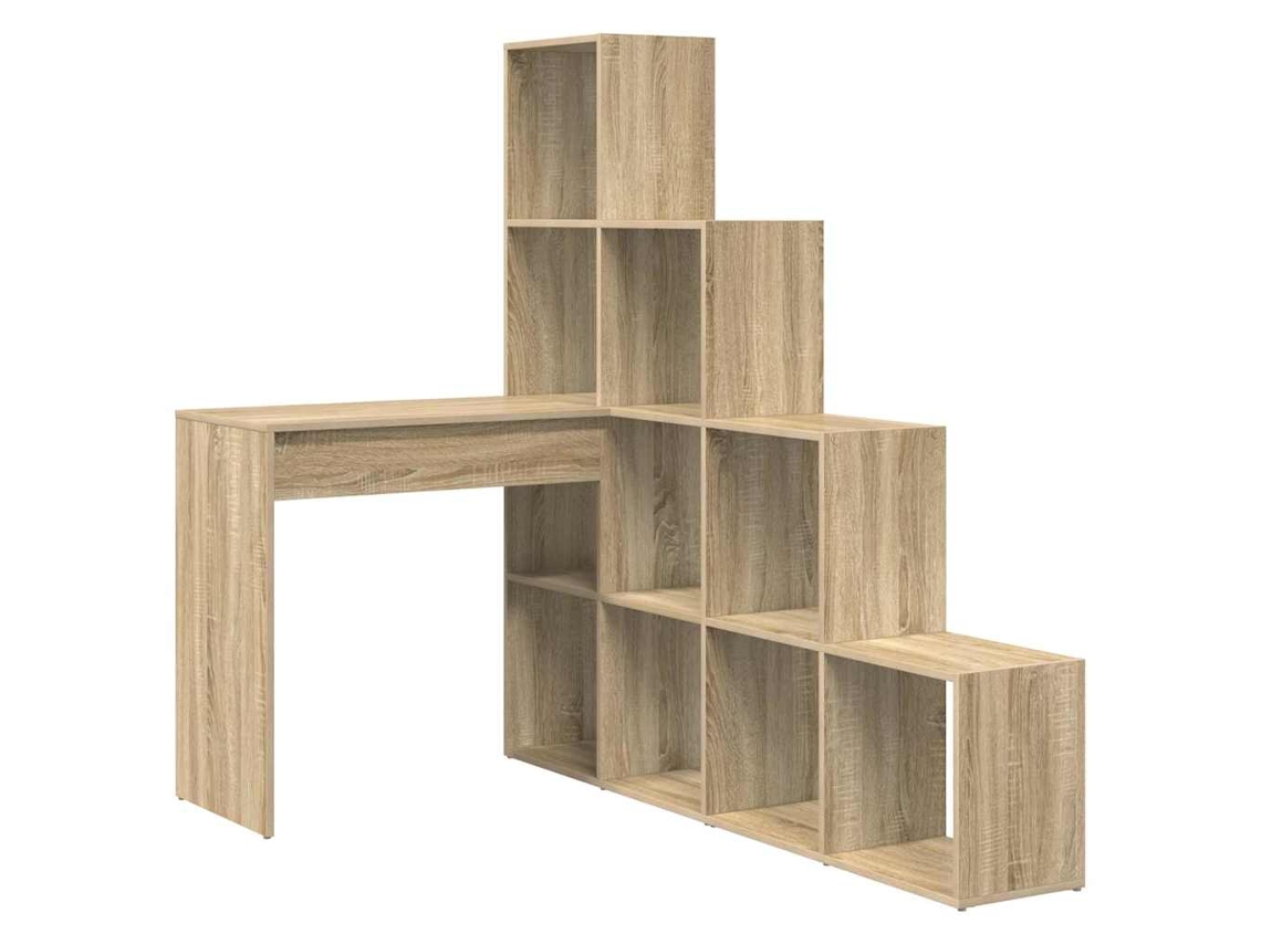 Conjunto 1 Secretária De Canto Vidaxl Castanho Derivados De Madeira (101,5 X 149,5 X 149,5 Cm)
