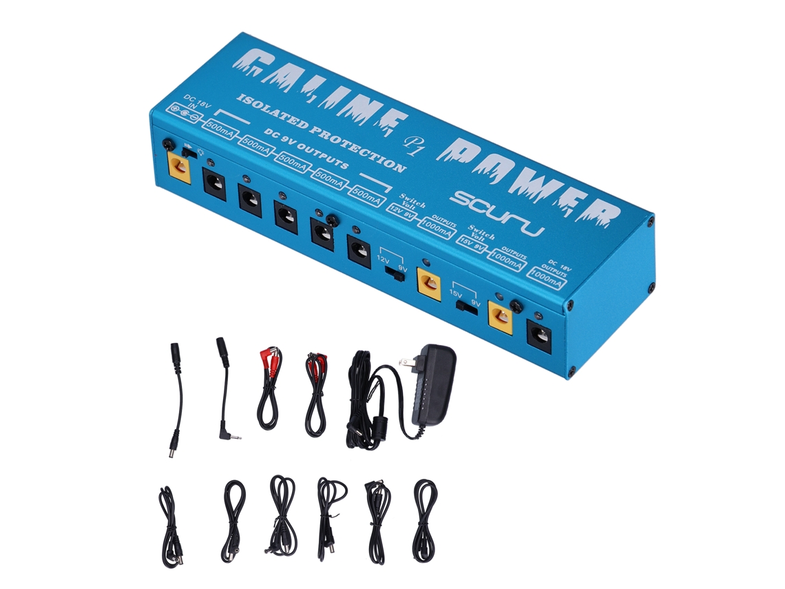 Fonte de alimentação Primerox, isolada, para pedal de guitarra, 9V-36W, plug UK | S/MARCA