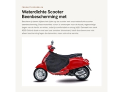 Scooterbeenhoes Waterdicht - Motorbeschermhoes - Winddicht - Warmte-isolerend - Reflecterende Tape - Verstelbare Elastische Band - Scooterbescherming