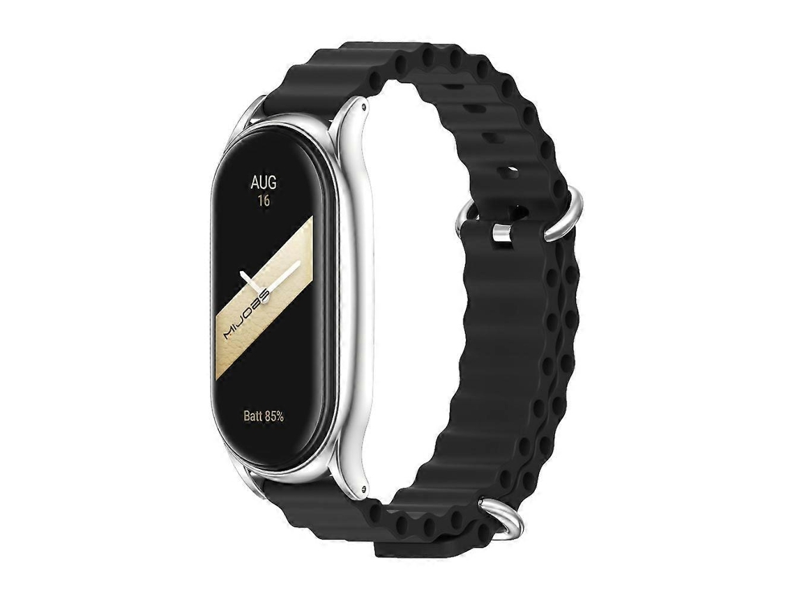 Pulseira De Silicone Respirável Mijobs Plus Para Xiaomi Mi Band 8, Com Design Náutico.