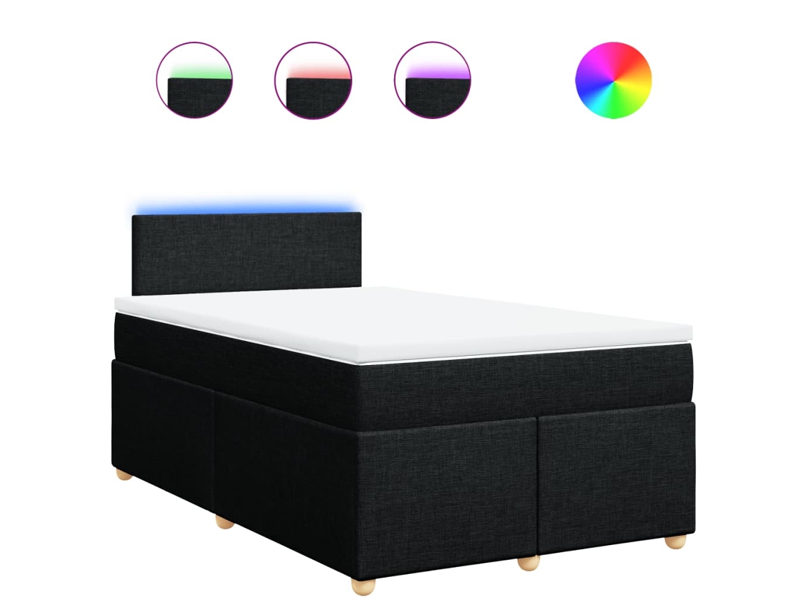 Box Spring Bed, Box Spring Beds Vidaxl Preto Tecido (120 X 190 Cm)