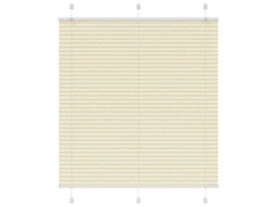 Vidaxl Plissado Cego Creme 120x100cm Largura Tecido 119,4 Cm Poliéster