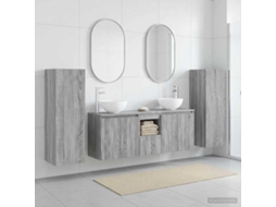 Vidaxl Conjunto De Móveis Para Banheiro 5 Unid. Sonoma Cinzento
