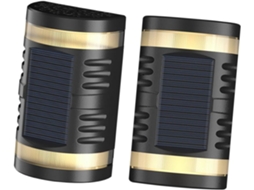 Conjunto De 2 Luminárias Solares De Parede Externas Impermeáveis, Luminária Solar Retrô Para Jardim, Pátio Ou Cerca
