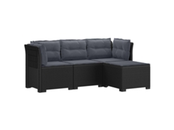 Maison Exclusive - Sofá De Jardim Para 4 Pessoas Com Almofadas Estilo Rattan Pp